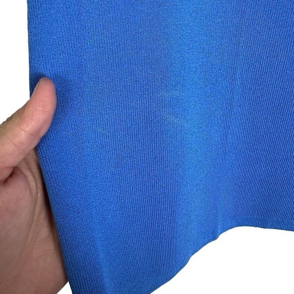 J.A.C Square Neck Blue Knit Sweater w/ Wide Straps Size XL - Picture 4 of 6